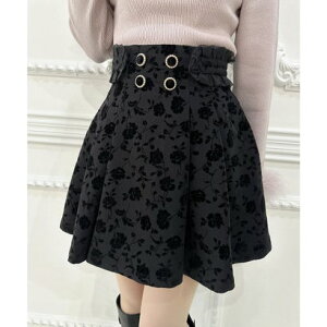 �N�`���[���o�C���W�[�^ couture BY ROJITA �ԕ��t���b�L�[�t���A�X�J�[�g �i�u���b�N�j