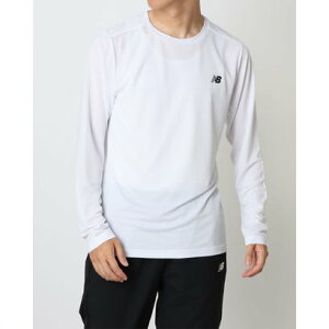 ニューバランス New Balance メンズ 長袖機能Tシャツ Long Sleeve_Sport Logo AMT53405 (ホワイト)