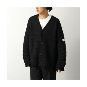 エムエムシックス メゾン マルジェラ MM6 Maison Margiela MM6 カーディガン SH0HP0005 M13040 ウール ニット (900/ブラック)