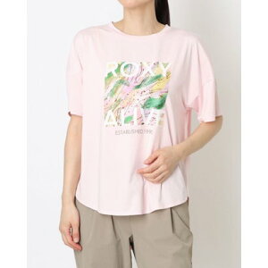 ロキシー ROXY レディース フィットネス 半袖Tシャツ HAVE A GREAT DAY S/S TEE RST254522 (ピンク)