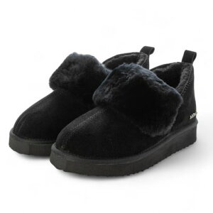 エルビーエヴァンズ L.B.Evans Mel 厚底ボアショートブーツ (Black)