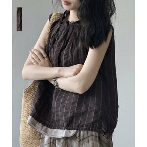�A���S�g�E�L���E ARGO TOKYO By Color Stripe Cotton Tops 24121 �o�C�J���[�X�g���C�v�R�b�g���g�b�v�X �i�u���E���j