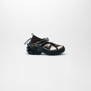 HOKUTO LEATHER SNEAKERS �iBrown Mix�j