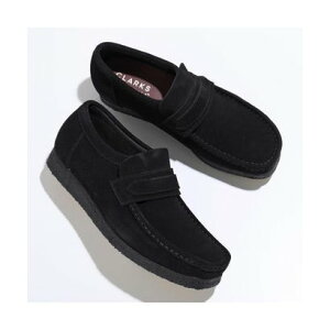 N[NX Clarks Clarks 26172503 WALLABEELOAFER r[[t@[ iBLACK-SUEDE/ubNj