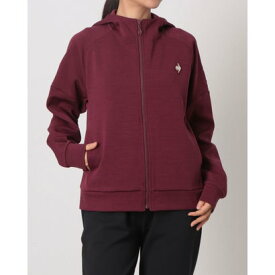 ルコックスポルティフ le coq sportif レディース ニットジャケット アクティブスウェット フード付きフルジップ LT5FSW40L （ワインレッド）