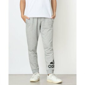 アディダス adidas メンズ スウェットロングパンツ エッセンシャルズ フレンチテリー テーパード カフ ロゴパンツ GK8978 （medium grey heather/black）