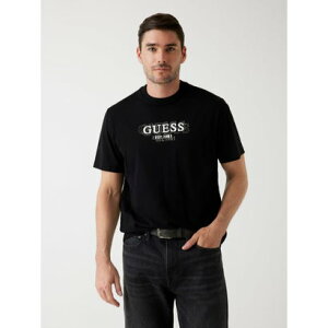 �Q�X GUESS Crew Neck Short Sleeves Small Logo Tee �iJBLK�j