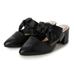 ラ ファーファ シューズ la farfa SHOES 2WAY リボンミュールパンプス (BLK)