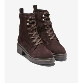 コール ハーン COLE HAAN シェリーズ レースアップ ラグ ブーツ ウォータープルーフ womens （CH ダーク チョコレート スエード ウォータープルーフ）