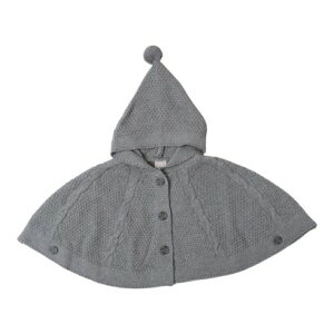 プティマイン petit main ニットケープ (TOP・グレー)