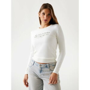 �Q�X GUESS Long Sleeves Crew Neck Reyna Logo Sweater �iG012�j