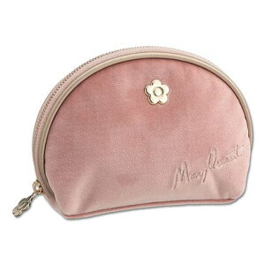 マリークワント MARY QUANT ベルベットメタルデイジー ラウンドポーチ (ピンク)