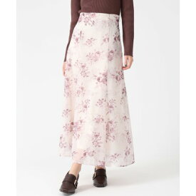 トランテアン ソン ドゥ モード 31 Sons de mode 2025秋冬新作 シアーフラワープリントスカート TT547203 （PINK）