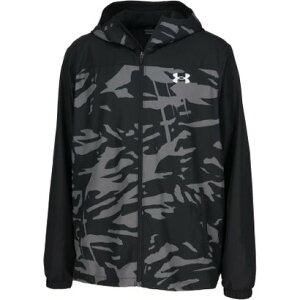 A_[A[}[ UNDER ARMOUR A_[A[}[ UNDER ARMOUR 싅E\tg{[ UA TRICOT WOVEN FULL-ZIP HOODED JACKET Y p[J[ i001 BLACKj