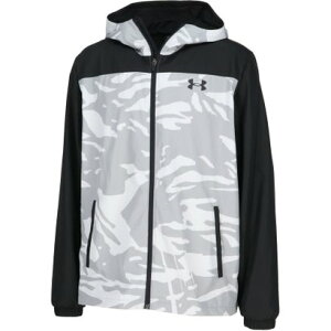 A_[A[}[ UNDER ARMOUR A_[A[}[ UNDER ARMOUR 싅E\tg{[ UA TRICOT WOVEN FULL-ZIP HOODED JACKET Y p[J[ i035 STEELj