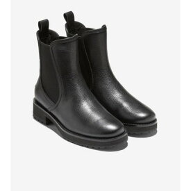コール ハーン COLE HAAN リンドン ウォータープルーフ チェルシー ブーティー womens （ブラック レザー ウォータープルーフ）
