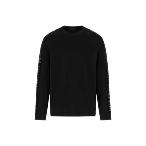 �Q�X GUESS Crew Neck Long Sleeves Logo Tee �iJBLK�j