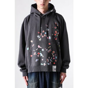 ���]�� �~�n�����X�q�� Maison MIHARA YASUHIRO KIDS STICKER HOODIE �iBLACK�j