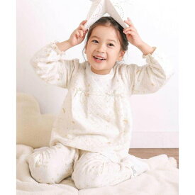 スラップ スリップ SLAP SLIP 【スララク/腹巻き一体型/吸汗速乾】みんな快眠！長袖みんみんキルティングパジャマ （オフホワイト×キラキラ星座）