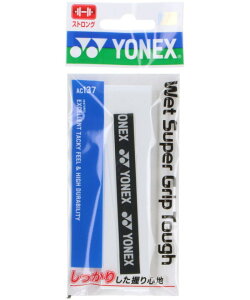 ヨネックス YONEX ヨネックス YONEX テニス ウェットスーパーグリップタフ 1本入 硬式テニス ソフトテニス 軟式テニス グリップテープ ウェットタイプ (011 ホワイト)