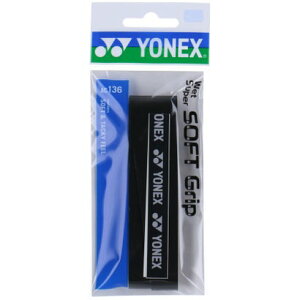 ヨネックス YONEX ヨネックス YONEX テニス ウェットスーパーソフトグリップ グリップテープ ぐりっぷ ウェット 長尺対応 吸汗 厚手 AC136 007 (007 ブラック)