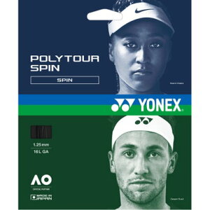 ���l�b�N�X YONEX ���l�b�N�X YONEX �e�j�X �|���c�A�[ �X�s�� 125 POLY TOUR SPIN �d�� �K�b�g �X�g�����O ���m �|���G�X�e�� 5�p�`���m�t�B�������g �i007 �u���b�N�j