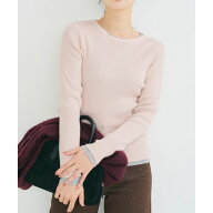 コカ coca 軽量ニット クルーネックラウンドヘム （Lt.pink）