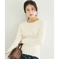コカ coca 軽量ニット クルーネックラウンドヘム （Ivory）