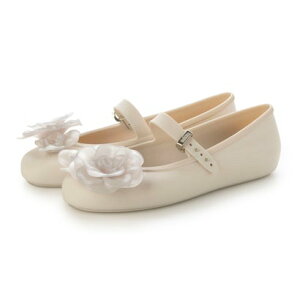 �����b�T melissa MELISSA SOFT BALLERINA PETALS AD �iBEIGE�j