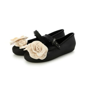 �����b�T melissa MINI MELISSA SOFT BALLERINA PETALS INF �iBLACK/BEIGE�j