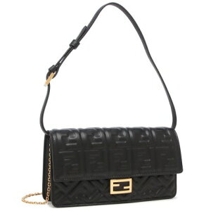 �t�F���f�B FENDI �V�����_�[�o�b�O �n���h�o�b�O �u���b�N ���f�B�[�X FENDI 8M0498 AAJD F0KUR �iNERO ORO SOFT�j