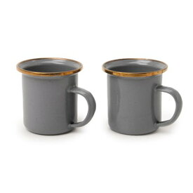 ベアボーンズ BAREBONES エナメル エスプレッソカップ 2個セット コップ 【返品不可商品】 （スレートグレー）
