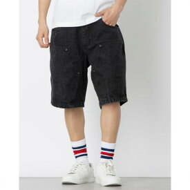ハフ HUF CLASSIC H DOUBLE KNEE DENIM SHORT ショートパンツ （ブラック）