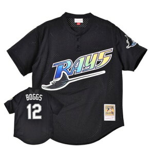�~�b�`�F���A���h�l�X mitchell & ness MLB AUTHENTIC WADE BOGGS TAMPA BAY RAYS 1998 JERSEY ���j�t�H�[�� �i�^���p�x�C�E���C�Y�j