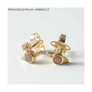 BBA EGXgEbh Vivienne Westwood Vivienne Westwood sAX LONDON ORB EARRINGS 62010220 iR935/GOLD/MILKY-AMBER/CZj