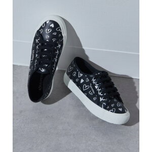 �X�y���K SUPERGA �ySUPERGA�z2750 FLEA CUTE HEARTS PRINT �i�u���b�N�j
