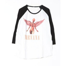 セットアップセブン SETUP7 【THRIFTY LOOK】NIRVANA TRIANGLE IN UTERO BASE BALL TEE tl24s043 （ホワイト）