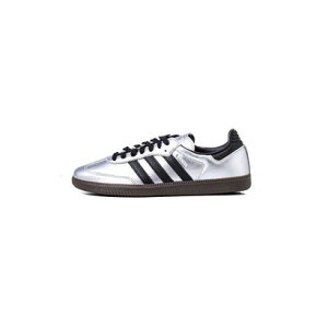 �A�f�B�_�X adidas SAMBA OG W �iSilver Metallic × Black × Gum�j