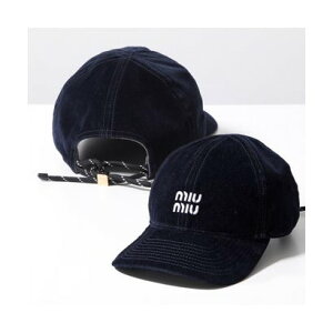 �~���E�~���E Miu Miu MIUMIU �x�[�X�{�[���L���b�v 5HC369 2CUA �x���x�b�g �iF0Q10/BLU+NERO/�l�C�r�[�j