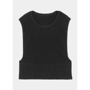 �P���e KEnTe Simple Knitted Bra �iBLACK�j