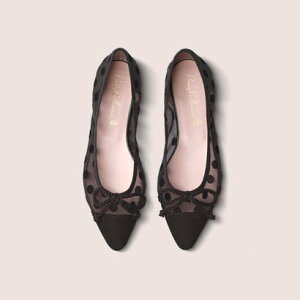 �v���e�B�E�o�����[�i Pretty Ballerinas TYRA cap-toe tulle / �^�C�� �L���b�v�g�D �`���[�� �o���G�V���[�Y �iNEGRO-BLACK�j