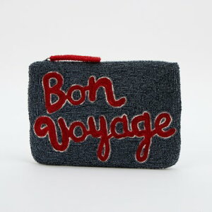 �U�E�W���N�\���Y THE JACKSONS �y���K�戵�X�zBON VOYAGE NAVY BEADED CLUTCH �iNavy Red and White�j