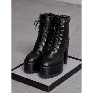 �W�F�C�_ GYDA shiny lace up�^���N�\�[���V���[�g�u�[�c �i�u���b�N�j