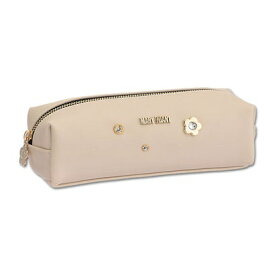 マリークワント MARY QUANT メタルビジュー スクエアペンケース （ベージュ）
