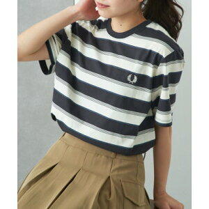 �t���b�h�y���[ FRED PERRY ��26SS ��s�\��̔����y���K�i�zFINE STRIPE T-SHIRT M2409 �i�`���R�[���O���[�j
