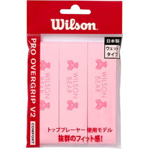 �E�B���\�� Wilson �E�C���\�� Wilson �e�j�X PRO OVERGRIP V2.0 BEAR PINK 3PK WR84498080 �iPINK�j