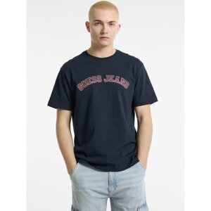 �Q�X GUESS GUESS JEANS Short Sleeves Crew Neck Regular Collegiate Tee �iA71W�j