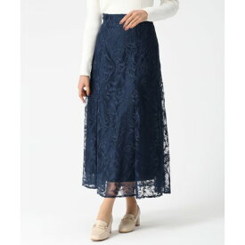 ミッシュマッシュ MISCH MASCH 2026春夏新作 クロスステッチ刺繍フラワースカート MM617202 （NAVY）