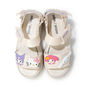 �����b�T melissa MELISSA KICK OFF SANDAL + HELLO KITTY AD �iBEIGE�j