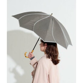 【Wpc.】最強の日傘 UVO（ウーボ）8本骨 55cm 大きい 完全遮光 遮熱 晴雨兼用 長傘 （フローラル/ グレー）